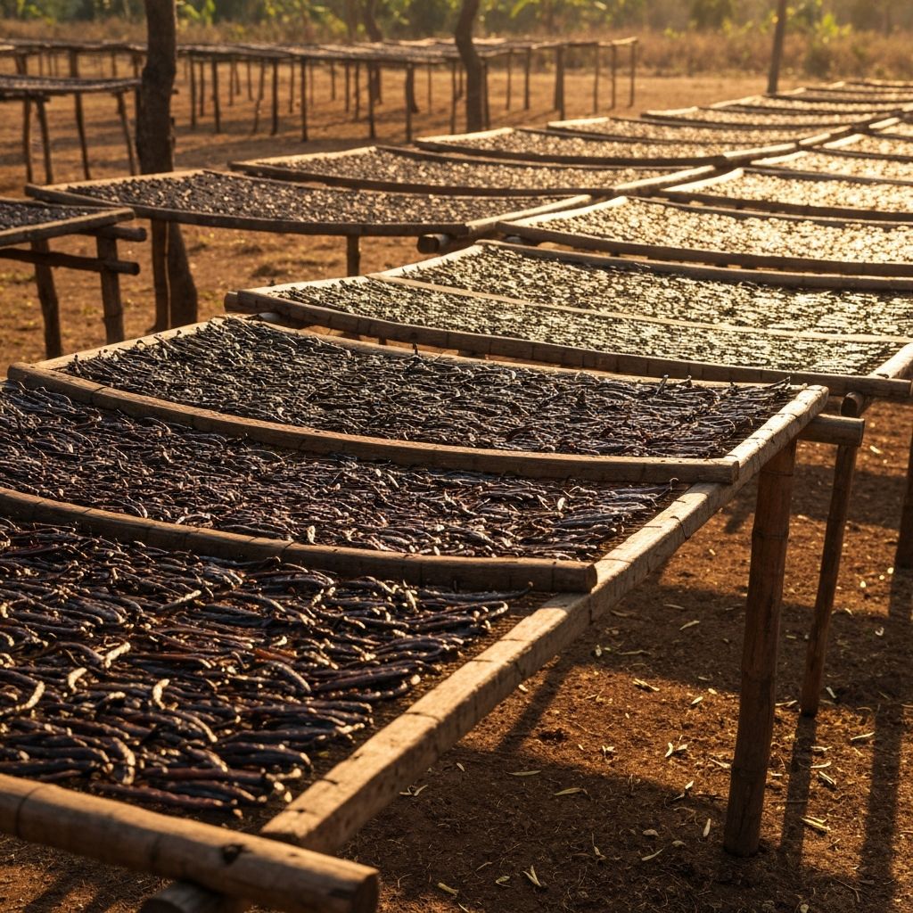 Séchage traditionnel de la vanille